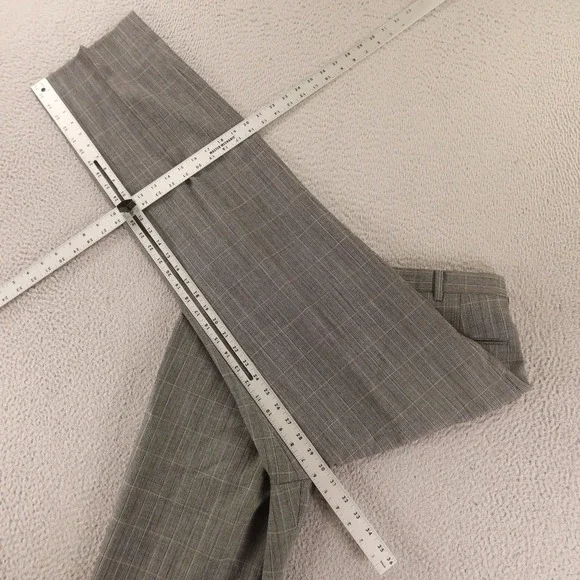 VTG Prince of Wales Check Pants Mens 34x30 Gray 100% Wool Glen Plaid Pleated - Picture 5 of 6